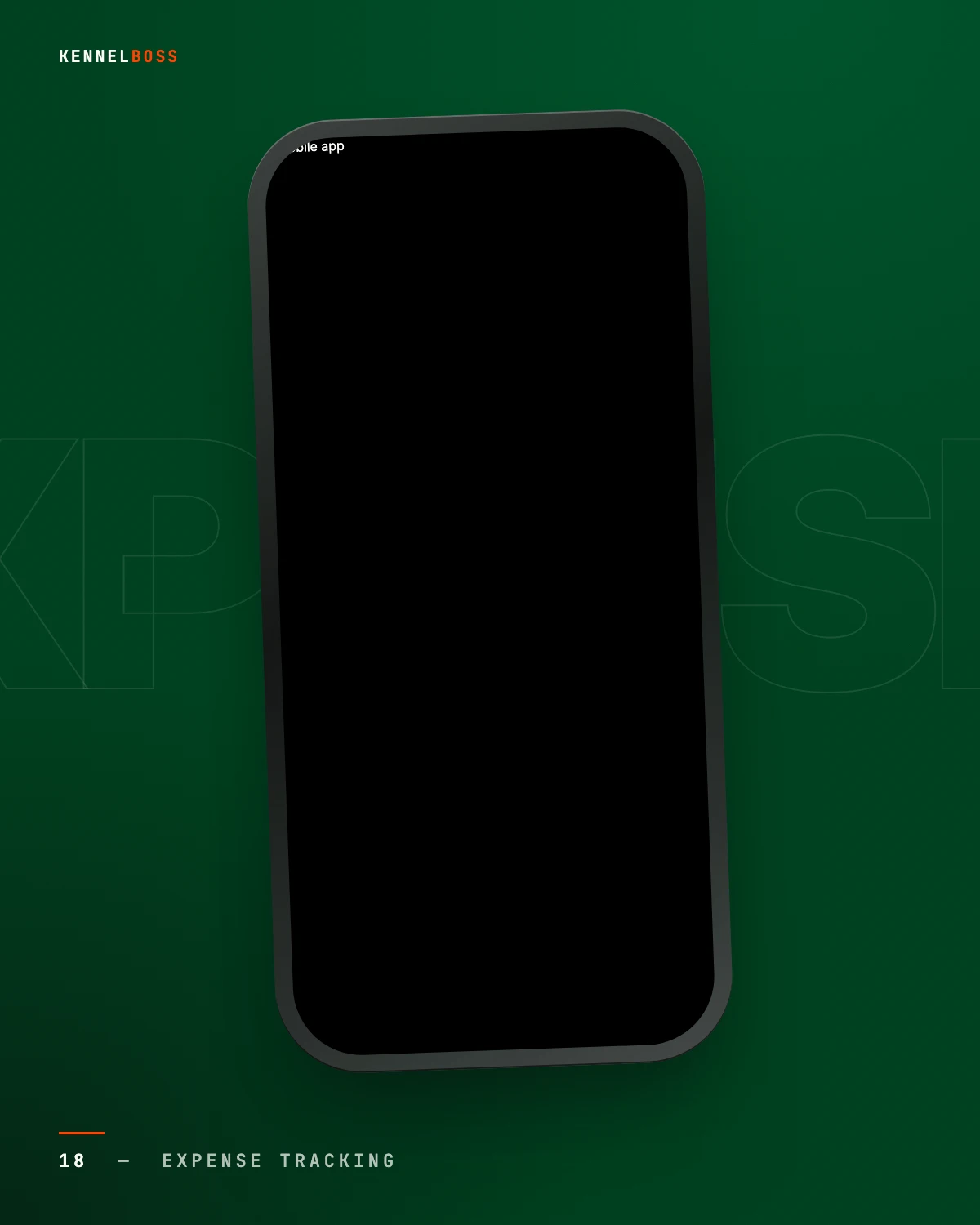 Expense tracking in the KennelBoss mobile app