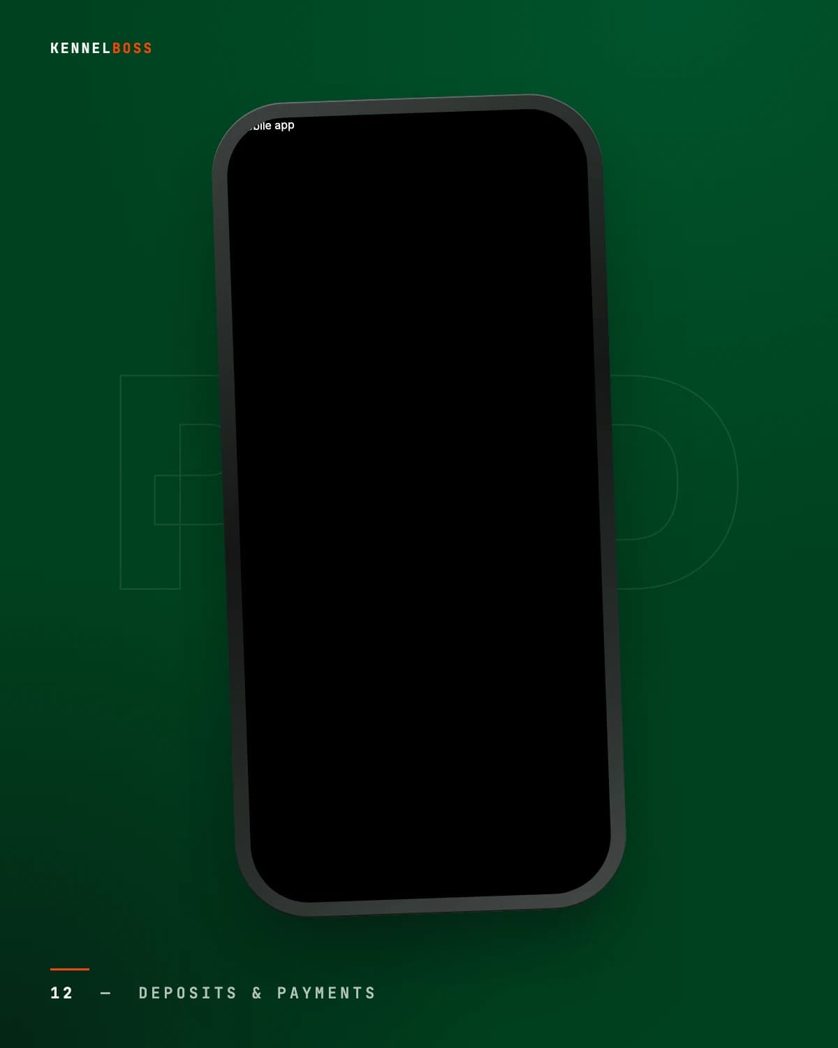 Deposits and payments in the KennelBoss mobile app